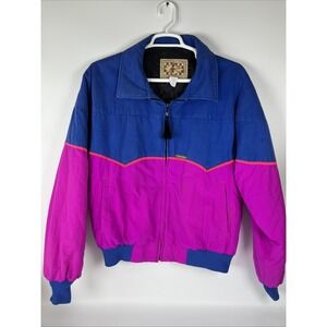 Mens VINTAGE 90s Rode Walker Western Pink and Blue Jacket Size X-Large XL